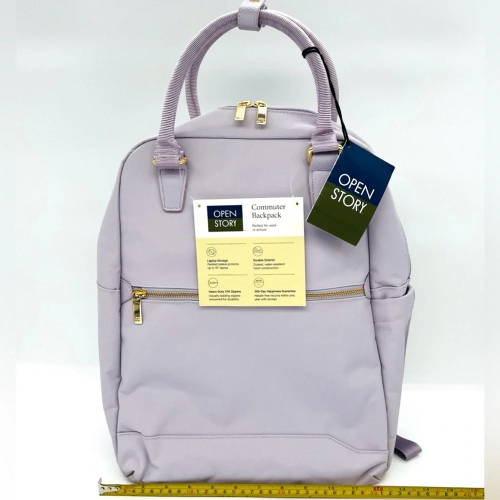Commuter Travel School Laptop Backpack Lavender NWT - Picture 13 of 14